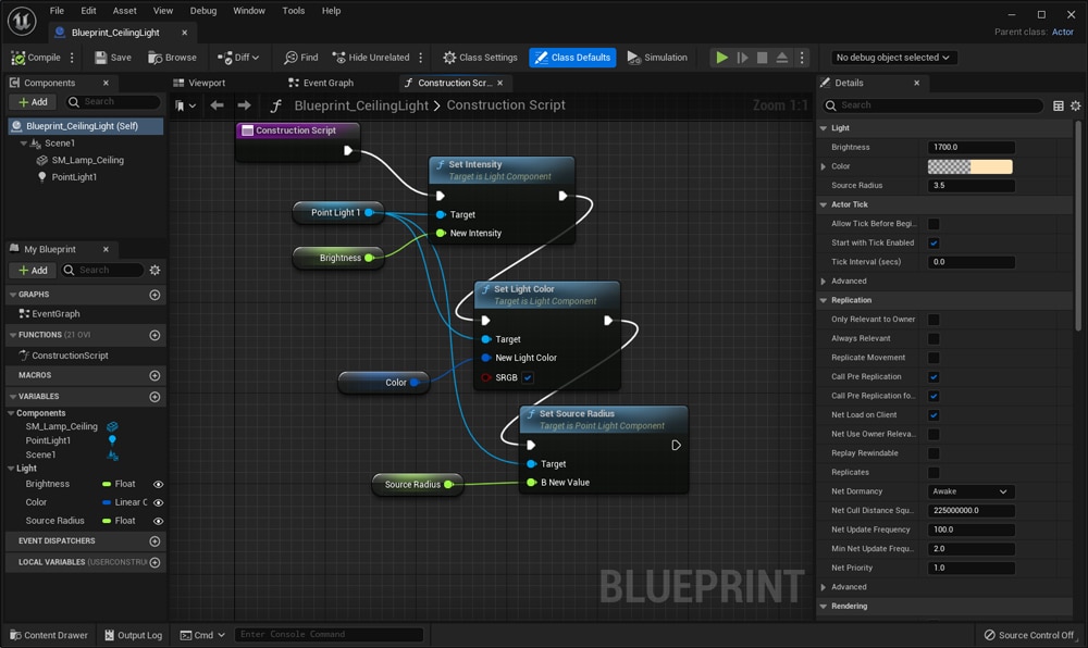 Unreal Engine Blueprint Editor